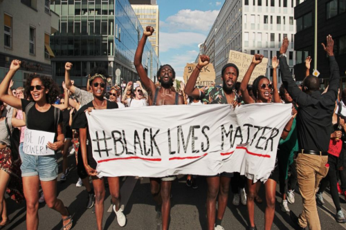 black protesters